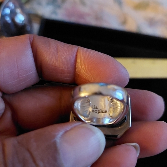 Vintage* Lia Sophia Blue/Green Odessy Ring. Size 6 - Picture 3 of 7